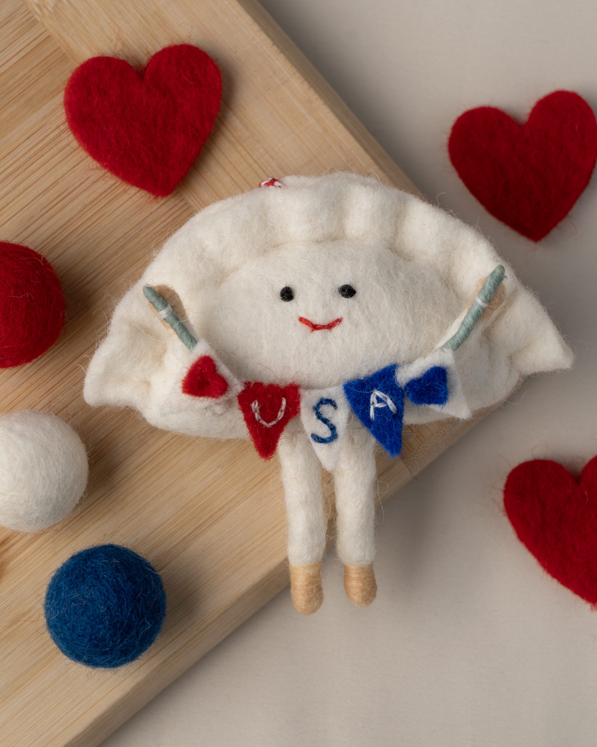 USA Bunting Pierogi Ornament